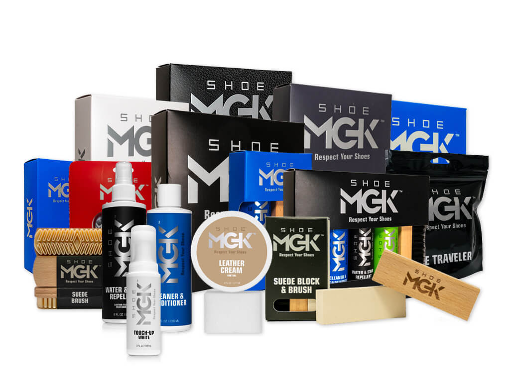 A cluster of all the Shoe MGK products