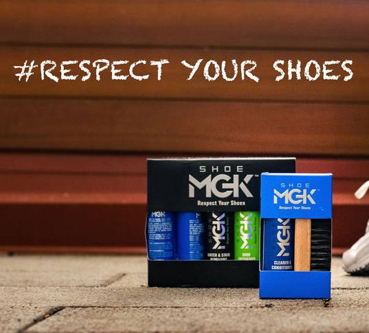 The Shoe MGK Starter Kiot and the Shoe MGK Complete Kit captioned with the words "#Respect Your Shoes"