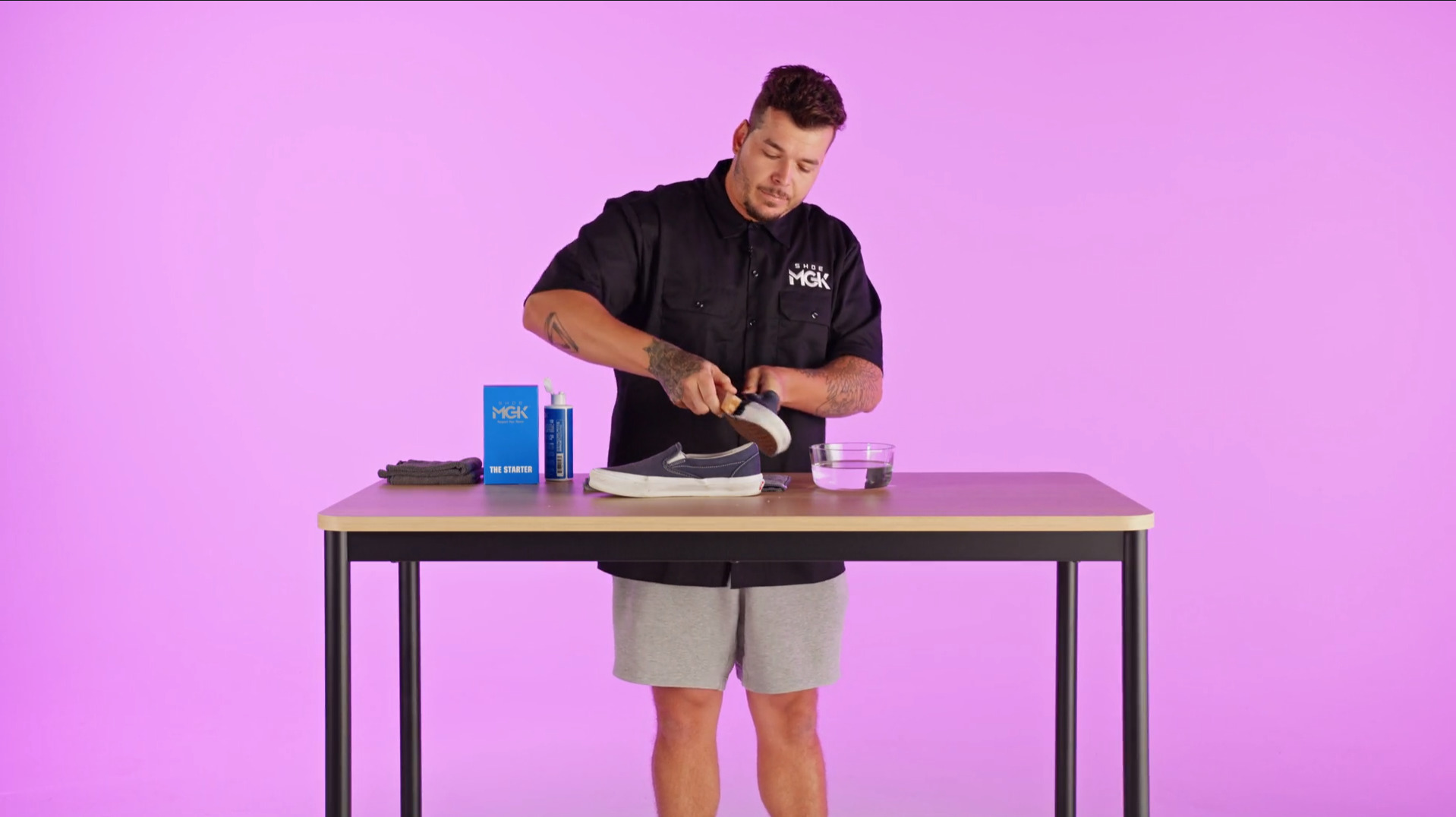 How to Clean Blue Canvas Vans Shoe MGK