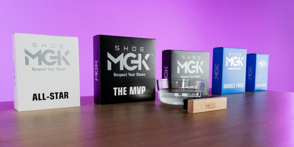 Multiple Shoe MGK Kits in front of a purple background