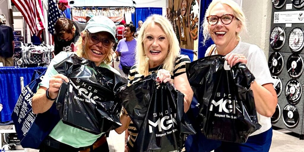 Women happy with their new Shoe MGK purchase